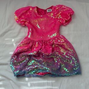 Lola & the Boys Bubble Gum Sequin Dress